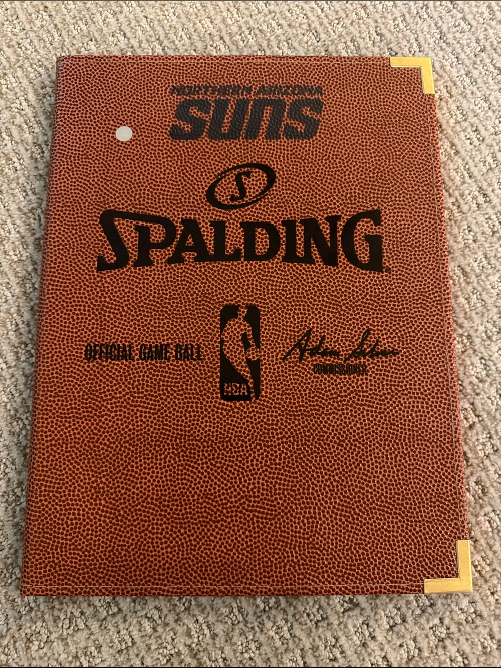 Brand new Spalding Northern Arizona Suns basketball leather stationary portfolio